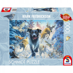 Pusle Schmidt Dog Love Black Labrador In The Snow 58558, 49.3 cm x 69.3 cm, 1000 tk, mitmev&auml;rviline