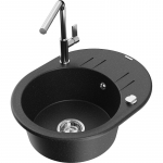 K&ouml;&ouml;givalamu Mexen Kevin, graniit, 45.8 cm x 58.6 cm x 19 cm, h&otilde;be/must