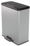 Pr&uuml;gikast Curver Duo Deco Bin, h&otilde;be v./must v., 65 l, 61.5 cm x 48.6 cm (kahjustatud pakend)
