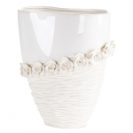 Dekoratiivne vaas Eliana 04, 32 cm, kreemjasvalge