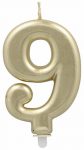 S&uuml;nnip&auml;evak&uuml;&uuml;nal Pap Star number 9, kuldne v., 7 cm