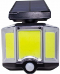 P&auml;ikesepaneeliga prožektor, seinakinnitus Forsage, 1.8 W, 600 lm, 6500 &deg;K, IP65, must v.