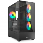Arvuti korpus Sharkoon AK6 RGB (B), must v.