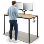 Arvutilaud reguleeritava k&otilde;rgusega Desktronic HomeMax, 160 cm x 80 cm, 74 - 119 cm, must v./bamboo v.