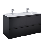 Valamualune vannitoa kapp Elita Split, matt must v., 45.8 cm x 120 cm x 63.5 cm