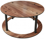 Kohvilaud Kalune Design Hole Round, p&auml;hklipuu v., 70 cm x 70 cm x 38 cm