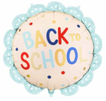 &Otilde;hupall &uuml;mmargune PartyDeco Back To School, sinine v./pruunikas v.