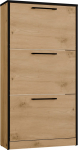Jalatsikapp Paula, must v./artisan oak, 60 cm x 28 cm x 116 cm