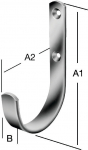 Konks Vorman, 12 cm x 6.3 cm, teras, h&otilde;be