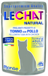 Kassi m&auml;rgtoit Monge LeChat Natural Pouches, kanaliha/tuunikala, 0.08 kg