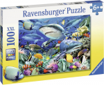 Pusle Ravensburger Reef of the Sharks 109517, 49 cm x 36 cm, 100 tk, mitmev&auml;rviline