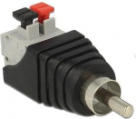 Adapter Delock RCA - 2-Pin-Terminalblock RCA male, 2-Pin-Terminalblock, must