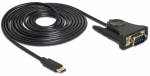 Adapter Delock USB Type C - RA-232 DB9 62964 RS-232 DB9, USB Type-C male, 1.8 m, must v.