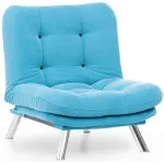 Allalastava seljatoega tugitoolid Hanah Home Misa Solo 859FTN1403, t&uuml;rkiissinine v., 105 cm x 88 cm x 90 cm