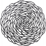 Lauamatt Splendid Talea, 38 cm x 38 cm x 38 cm, Must