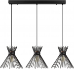 Valgusti rippuv Opviq Kirpi 3088, E27, 3 x 40 W, must v.