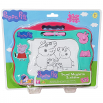 Magnetiline joonestuslaud Peppa Pig Travel Magnetic Scribbler, mitmev&auml;rviline, 5 tk
