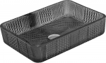 Vannitoa kraanikauss Mexen Akra 24024670, klaas, 46 cm x 33 cm x 10.5 cm, must