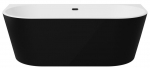 Vann, teisaldatav Besco Vica New B&W, 80 cm x 170 cm x 60.5 cm, valge/must