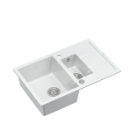 K&ouml;&ouml;givalamu Quadron Morgan 156, graniit, 78 cm x 50 cm x 22 cm, valge v./roostevaba teras v.