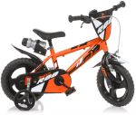 Lisaratastega laste jalgratas, linna- Dino Bikes R88, must/oranž, 12"