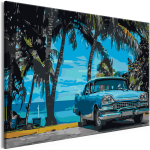 Maalimine numbrite j&auml;rgi Artgeist Car Under Palm Trees MA_0219, mitmev&auml;rviline, 60 x 40 cm