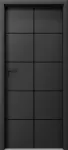 Siseukseleht Domoletti BELGATTO 4, parempoolne, must v., 204 x 74.4 x 4 cm