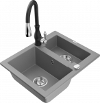 K&ouml;&ouml;givalamu koos kraaniga Mexen Carlos Savita, graniit, 58.2 cm x 47.5 cm x 17.7 cm, h&otilde;be/must/hall