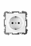 Pistikupesa Elektro-Plast Vestra 3837-10, maandusega, valge v.