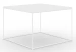 Kohvilaud ADRK Roni, l&auml;bipaistev v./valge v., 65 cm x 65 cm x 37 cm
