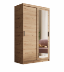 Riidekapp ADRK Hailey, tamm v., 120 cm x 60 cm x 205 cm, peegliga