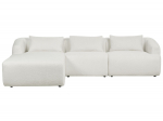 Nurgadiivan Beliani Svansele Boucle, valge v., vasak, 278 x 174 cm x 72 cm