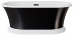 Vann, teisaldatav Besco Ziva Black&White, 160 cm x 75 cm x 61 cm, ovaalne, valge/must