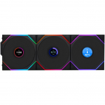 &Otilde;hkjahuti korpusele Lian Li UNI FAN TL Wireless LCD 3-pack, 124 mm x 120 mm