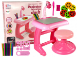 Joonistusprojektor, koos tarvikutega Lean Toys, roosa