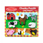 Hariv puidust pusle, farm Melissa & Doug, 8 tk