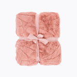 Pleed Domoletti Jacquard Rose, roosa v., 140 cm x 200 cm