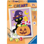 Maalimine numbrite j&auml;rgi Ravensburger CreArt Trick Or Treating, kollane/oranž/violetne, 13 x 18 cm