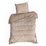 Voodipesukomplekt Spring PTE-200, valge v./hele pruun v., 70 x 80 cm, 140 x 200 cm, 2 os.