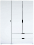 Riidekapp Kalune Design Duru, valge v., 45 cm x 130 cm x 183 cm
