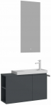 Vannitoa m&ouml;&ouml;bli komplekt Kalune Design Perla 80-336, matt antratsiit v., 22 cm x 80 cm x 45 cm