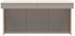 Kirjutuslaud sahtlitega Point One, 160 cm x 79 cm, 65 cm, pruun v./beež v.