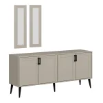 Konsoollaud Kalune Design Prime Mirror, sandstone, 45 cm x 180 cm x 81 cm