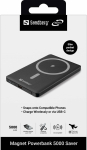 Akupank Sandberg Magnet Powerbank 5000 Saver, 5000 mAh, must v.