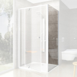 Du&scaron;isein Ravak Pivot PPS-90, 90 cm x 190 cm, l&auml;bipaistev v./valge v./karastatud