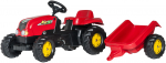 Pedaaltraktor Rolly Toys Kid-X, must v./punane v.