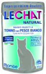 Kassi m&auml;rgtoit Monge LeChat Natural Pouches, kalaliha/tuunikala, 0.08 kg