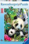 Pusle Ravensburger Cuddling Pandas 13065, 49 cm x 36 cm, 300 tk, mitmev&auml;rviline