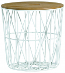 Kohvilaud Home4you Helena, pruun v./valge v., 48 cm x 48 cm x 45 cm