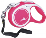 Automaatne jalutusrihm Flexi New Comfort Cord, valge v./punane v., XS 3m